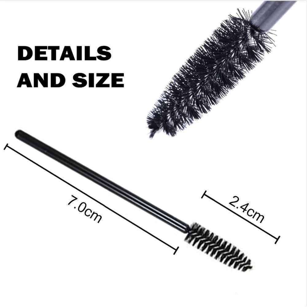 POPU Disposable Eyebrow Brush 50pcs – Black